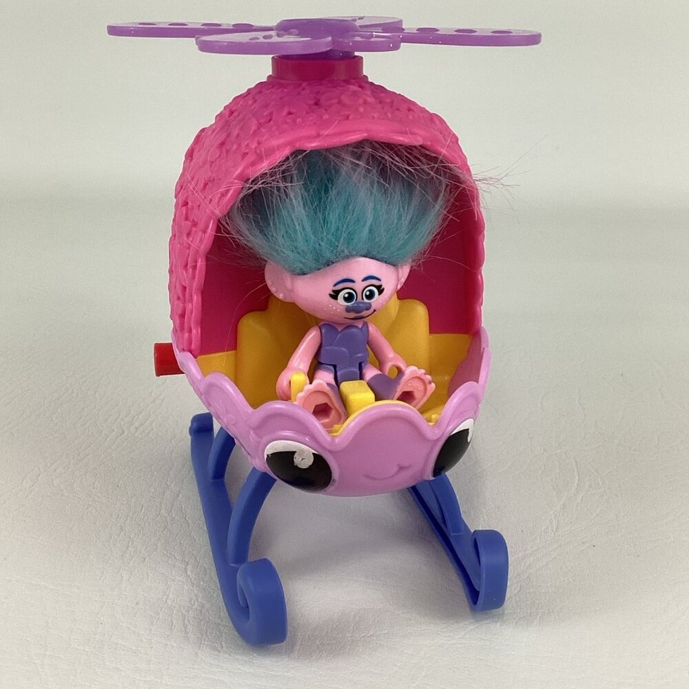Fisher Price Imaginext Trolls Poppy Figure Helicopter Propeller Spin DreamWorks